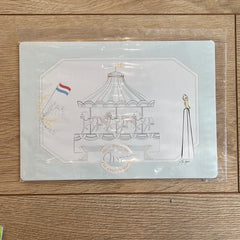 New born in Luxembourg card - moien - Blue