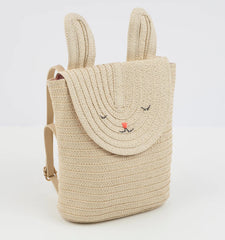 Raffia Bunny Backpack
