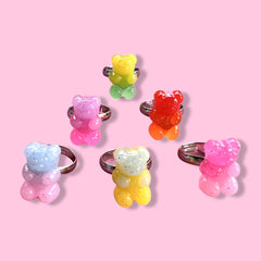 Pop Cutie Colorful Kids Gummy Bear Ring