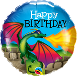 Birthday Mythical Dragon foil balloon