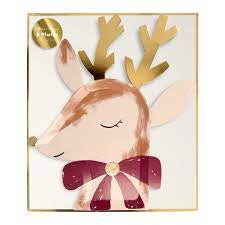 Reindeer With Bow Plates (x 8)