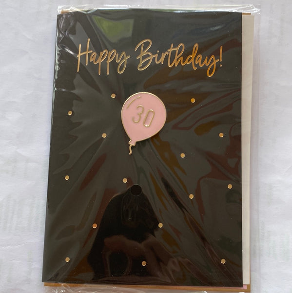 Card with enamel pin 30