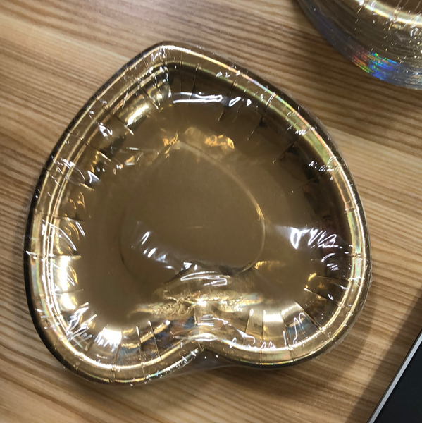 Gold heart plates