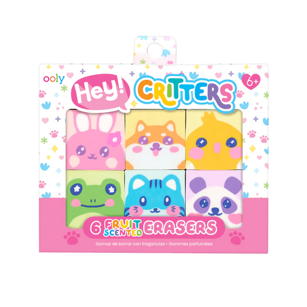 hey critters! scented eraser - set of 6"