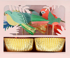 Tropical Bird Cupcake Kit (x 24 toppers)