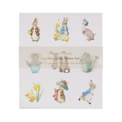 PETER RABBIT IN THE GARDEN EGG DECORATING TATTOOS (x 3 sheets)