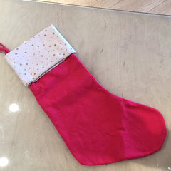 Starry Christmas Stocking Red