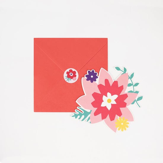 Tropical Flowers Birthday Invitation Card