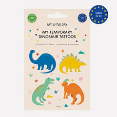 1 sheet of 8 Dino tattoos