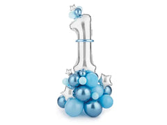 Balloon bouquet number "1", blue