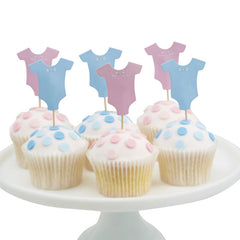 BABY GROW CUPCAKE TOPPERS - LITTLE LADY OR MINI MISTER