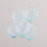 PASTEL BLUE BEAD CONFETTI FILLED BALLOONS