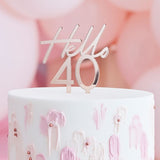 (mix-306) 40TH BIRTHDAY CAKE TOPPER