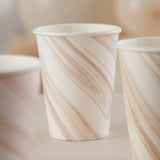 Natural Marble Print Paper Cups