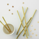 (MS-198) Gold Foil Party Straws