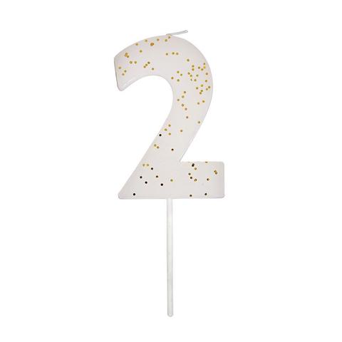 Number candle - 2 white
