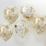 (OB-108) GOLD CONFETTI OH BABY SHOWER BALLOONS