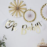 Oh baby bunting gold garland