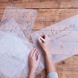WEDDING NUMBER AND LETTER STENCILS