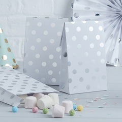 Silver Foiled Polka Dot Party Bags - Pick and Mix