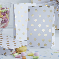 Gold Foiled Polka Dot Party Bags - Pick and Mix