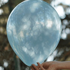 100 Balloons 12″ Pure Crystal Blue – Kalisan