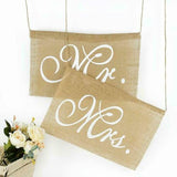 Mr & Mrs Chair signs rustic banner