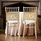 Mr & Mrs Chair signs rustic banner