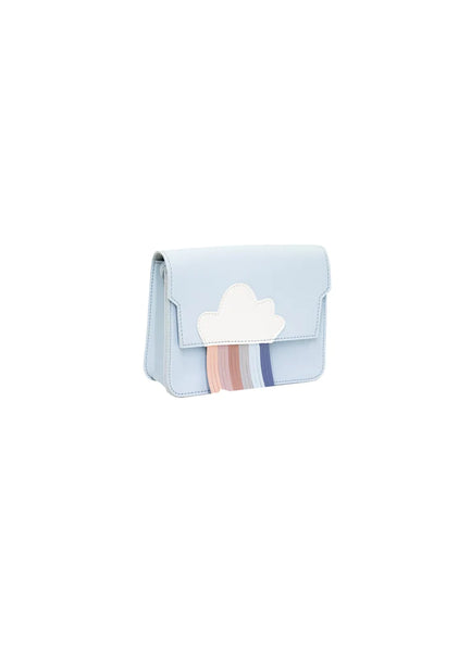 Child's shoulder bag - mini rainbow blue