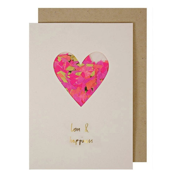 Love & happiness confetti card