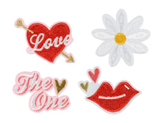 Iron on patches Love, mix