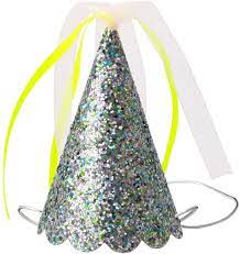 (189142) Silver Sparkle Mini Party Hats