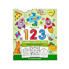 Toddler coloring book 123: shapes + numbers