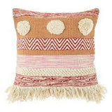Nevada Pink Woven Stripe Cushion