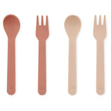 (95-360) PLA spoon/fork 2-pack - Rose