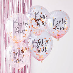 (TW-801) BABY GIRL PINK BABY SHOWER BALLOONS