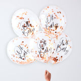 (TW-803) ROSE GOLD OH BABY! SHOWER CONFETTI BALLOONS