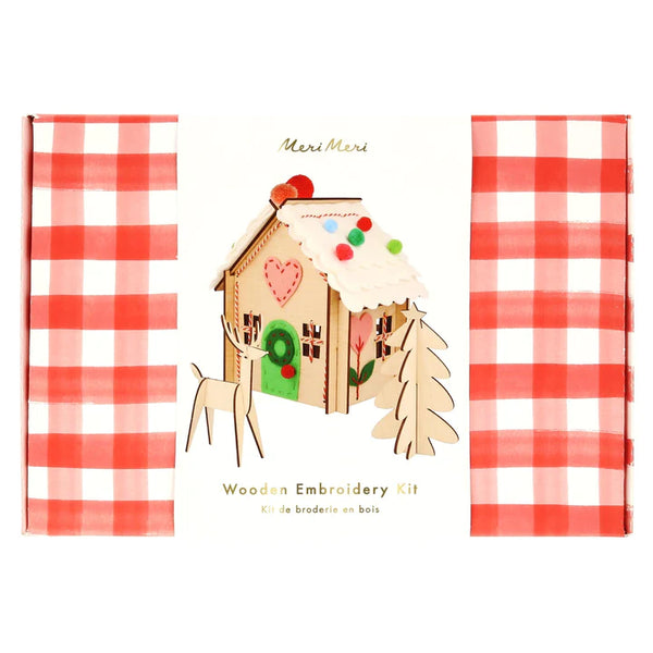 Wooden Embroidery Gingerbread House